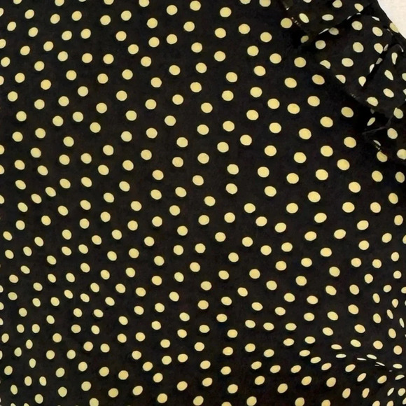 See By Chloe Dot Print Halter Ruffle Dress Black and Yellow Size 8 NWT - Picture 8 of 15